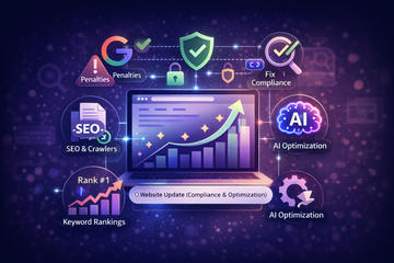 website update (compliance and optimization (ADVANCE ONE YEAR)